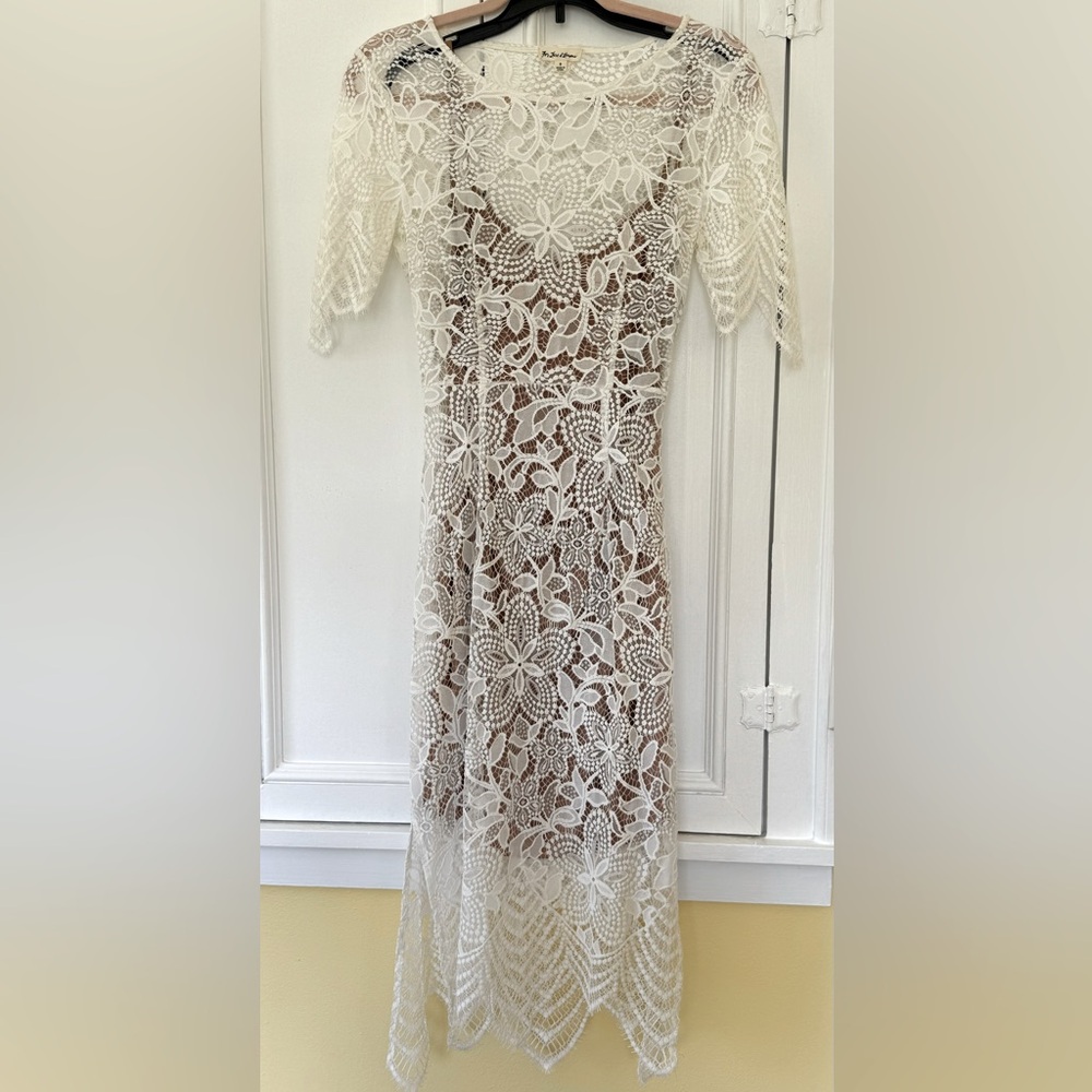 Lovers and Friends white lace dress. Size small.